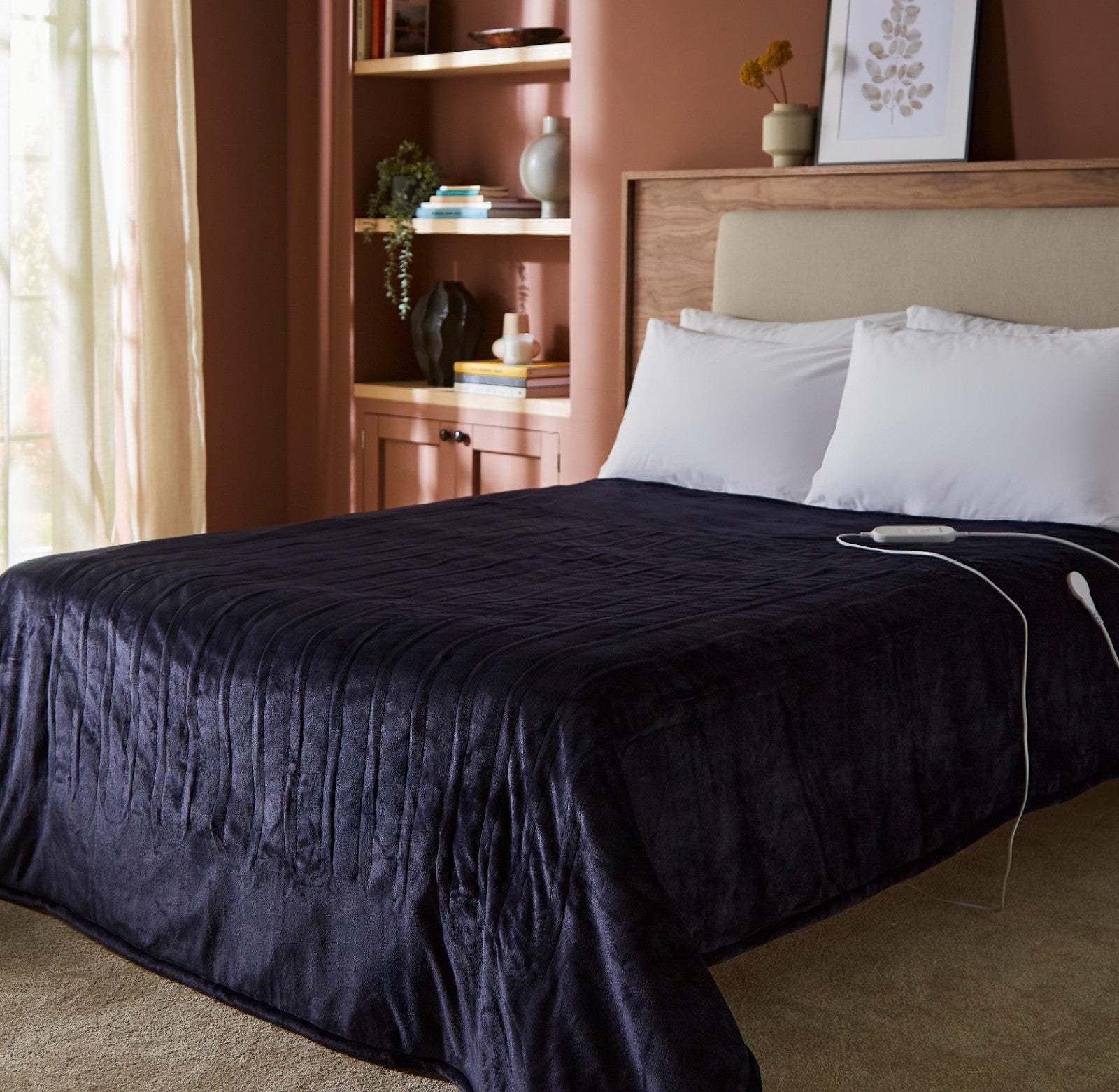 Morphy Richards EverCosy Electric Heated Throw Teddy Fleece Blanket Navy Large6