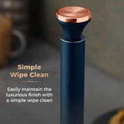 Tower Cavaletto Blue Rose Gold Kettle Toaster Matching Kitchen Storage Set of 87