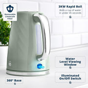 Swan Windsor Kettle and 2 Slice Toaster Breakfast Bundle Set in Sage Green4
