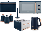 Tower Cavaletto Blue Kettle Toaster Microwave Matching Kitchen Storage Set of 80
