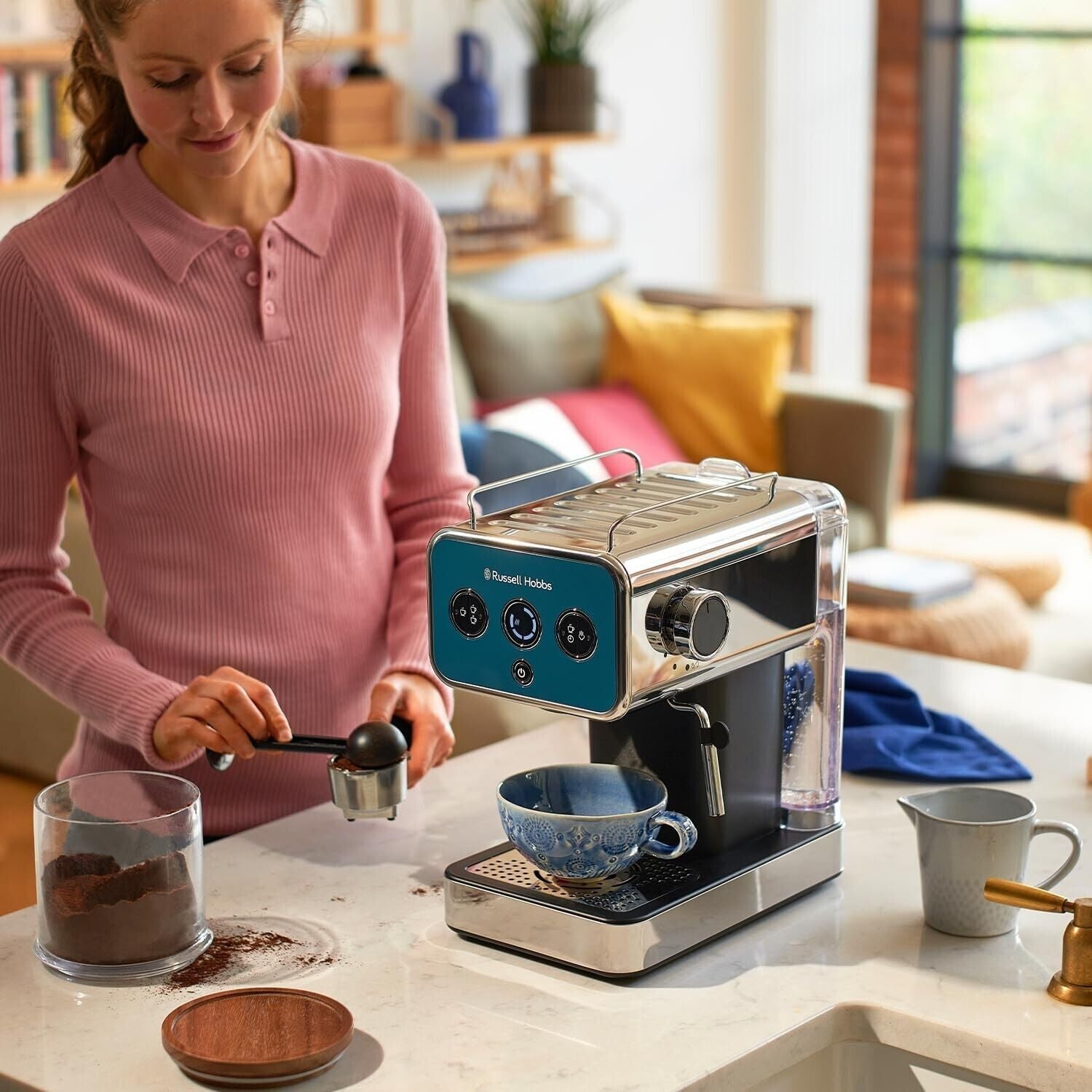 Russell Hobbs Espresso Distinctions Black Espresso Coffee Machine