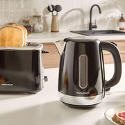 Morphy Richards Equip Black Kettle Toaster Breadbin & Canisters Kitchen Bundle5