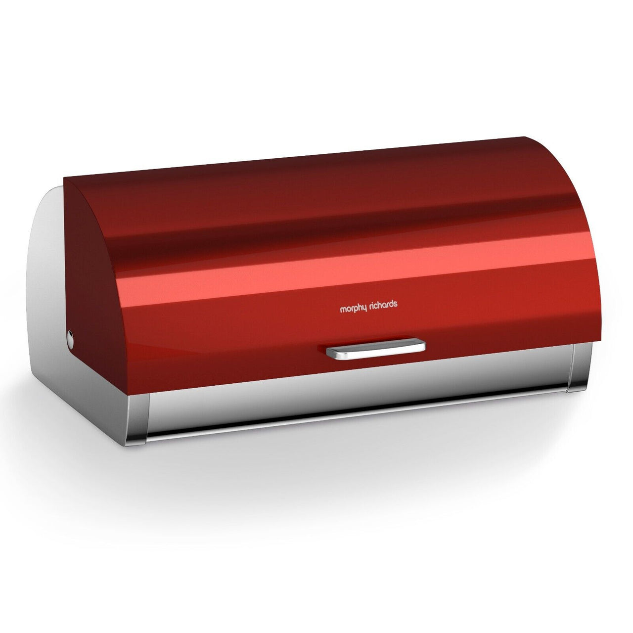 Morphy Richards Accents Red Roll Top Breadbin Stainless Steel 46241