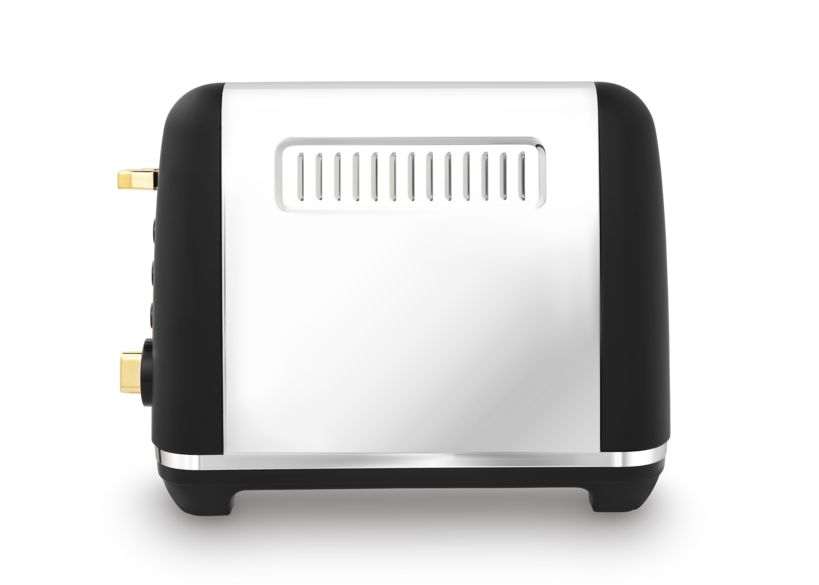 Morphy Richards Accents 4 Slice Toaster in Black with Gold Accents - 242047
