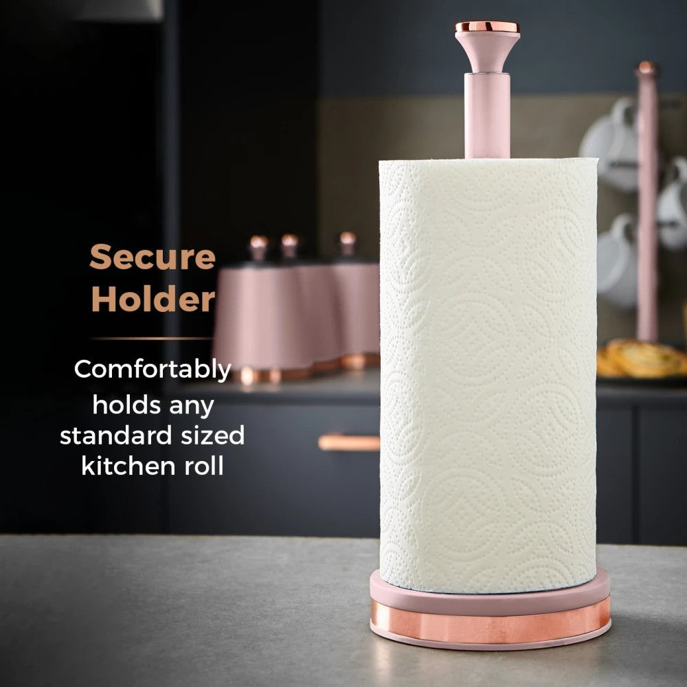 Tower Cavaletto Pink Kettle Toaster Breadbin Canisters Kitchen Roll Holder Set18