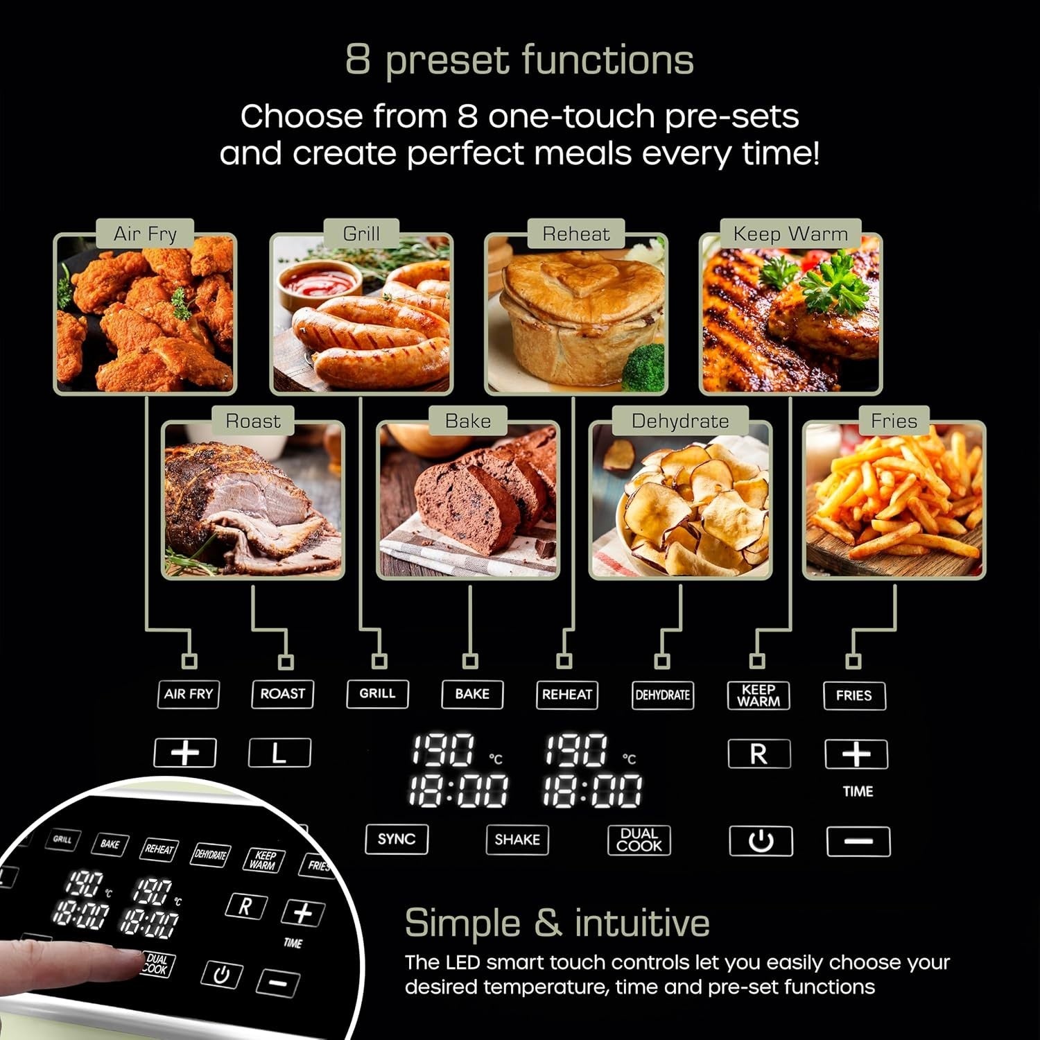 SWAN Retro Green Kettle Toaster Microwave Air Fryer Slow Cooker Kitchen Set13