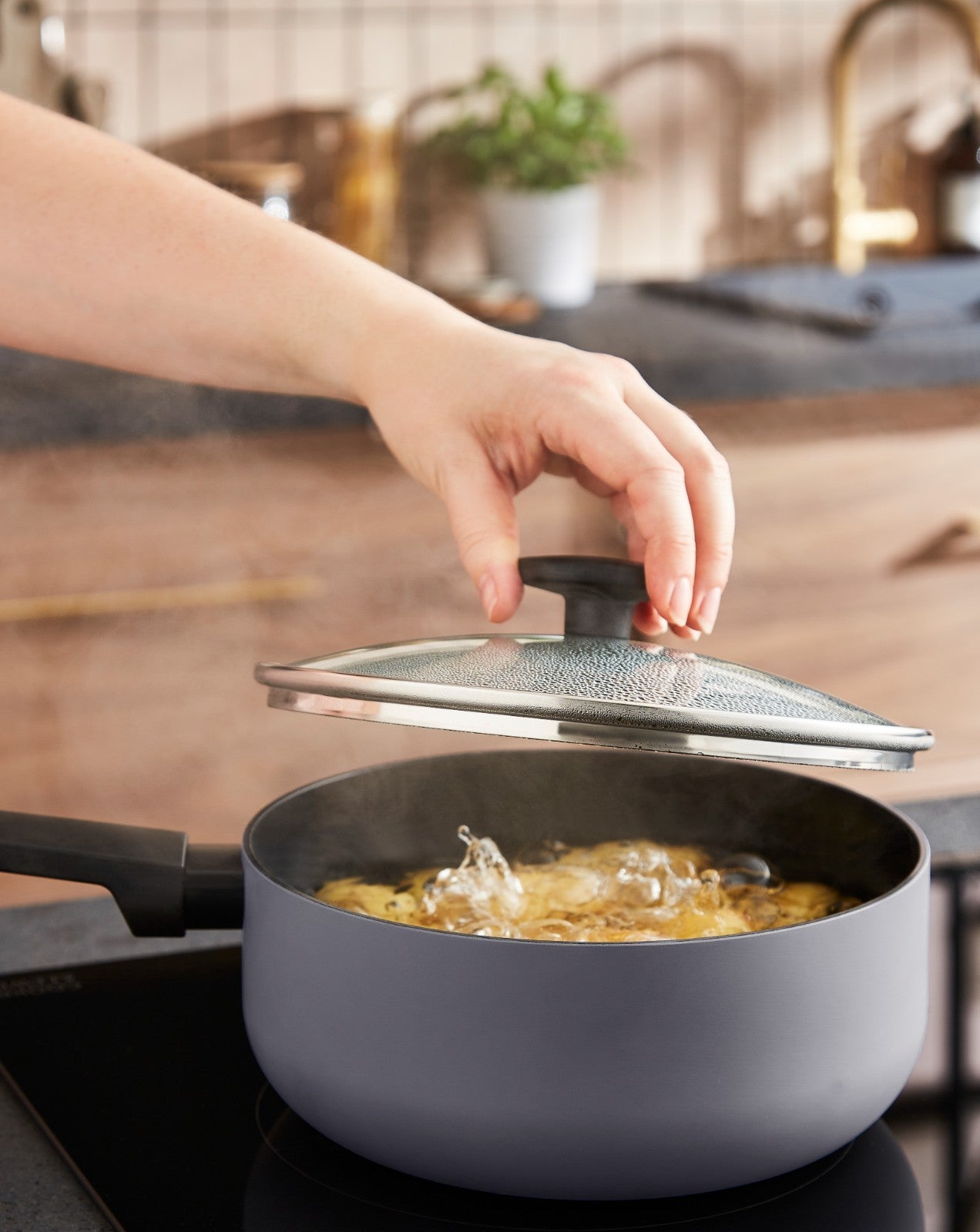 Morphy Richards 3 Piece Pan Set Grey Recycled Aluminium Saucepan Set 8590023