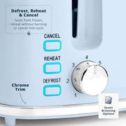 Swan Windsor Blue 1.7L Kettle & 2 Slice Toaster Set with Chrome Accents1