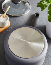 Morphy Richards 3 Piece Pan Set Grey Recycled Aluminium Saucepan Set 8590029