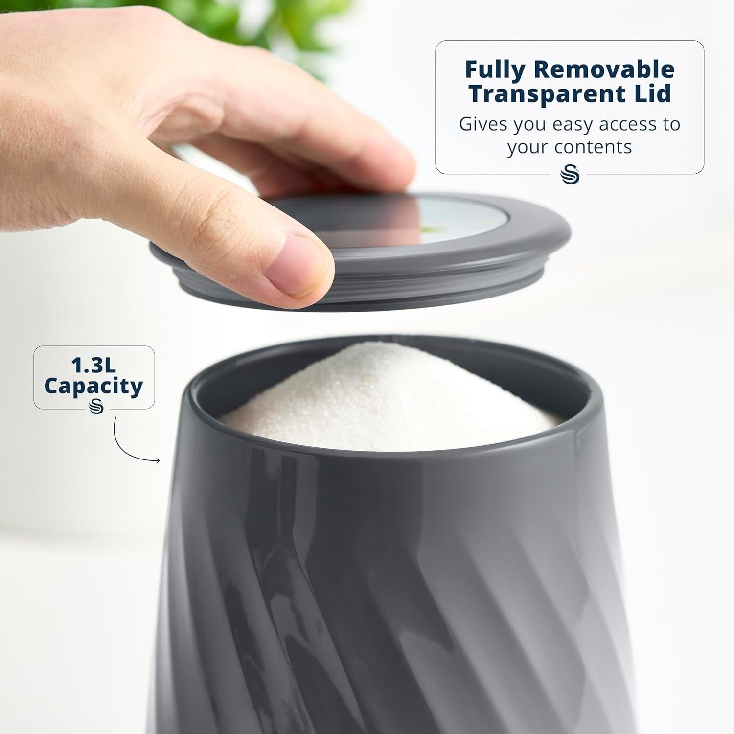 Swan Windsor Grey Kettle Toaster Canisters Matching Kitchen Bundle Set12