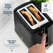 Swan Windsor Kettle and 2 Slice Toaster Set in Black and Gun Metal Brass4