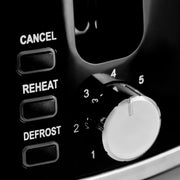Swan Windsor Black Kettle Toaster Microwave Set Textured Finish Chrome Accents11