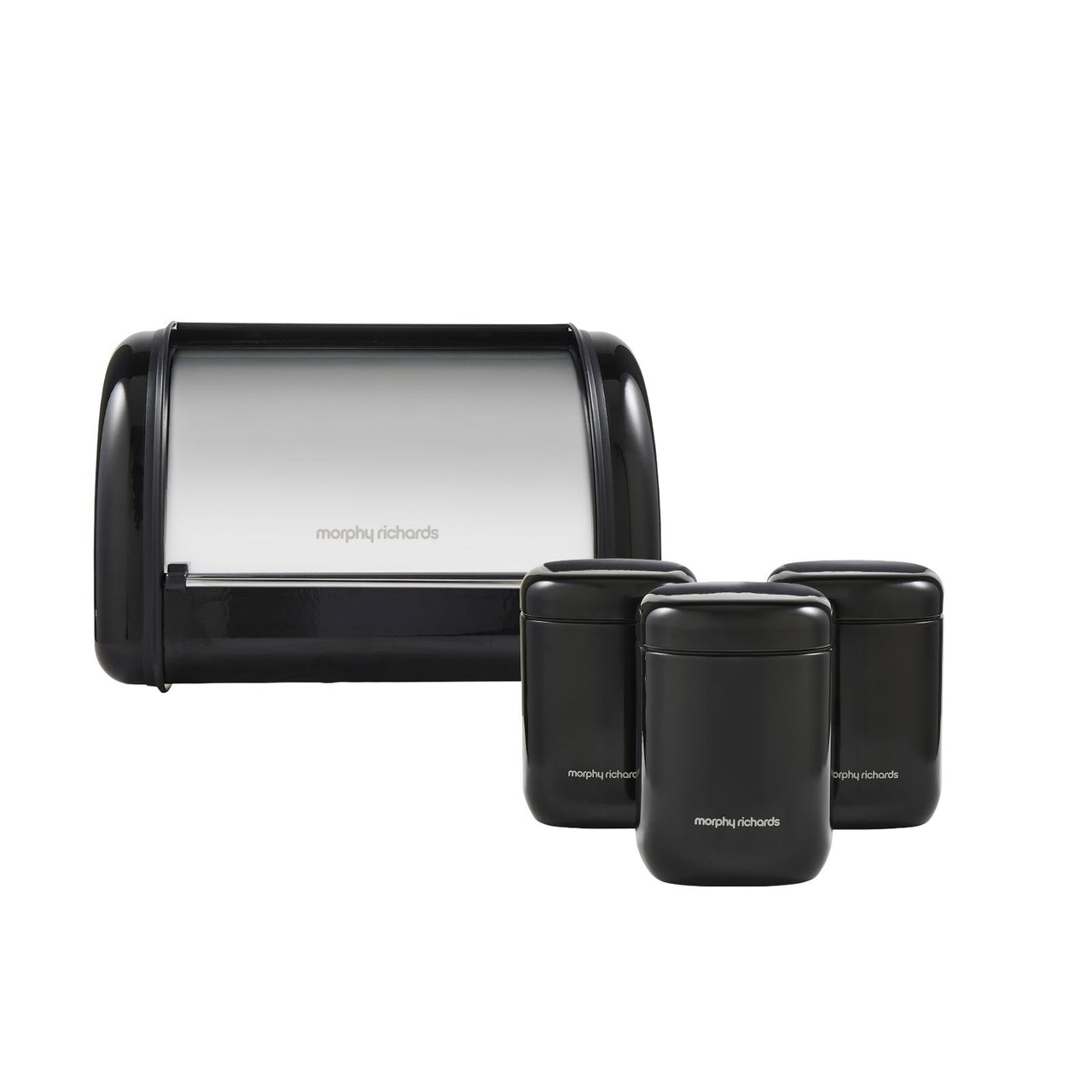 Morphy Richards Compact Bread Bin & Canisters Kitchen Storage Bundle 9511250