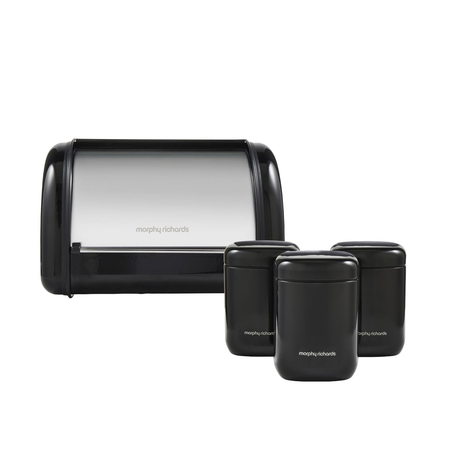Morphy Richards Compact Bread Bin & Canisters Kitchen Storage Bundle 9511250