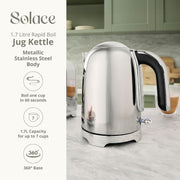 Swan Solace Stainlesss Steel 1.7L Kettle High Gloss Finish & Chrome Trim1