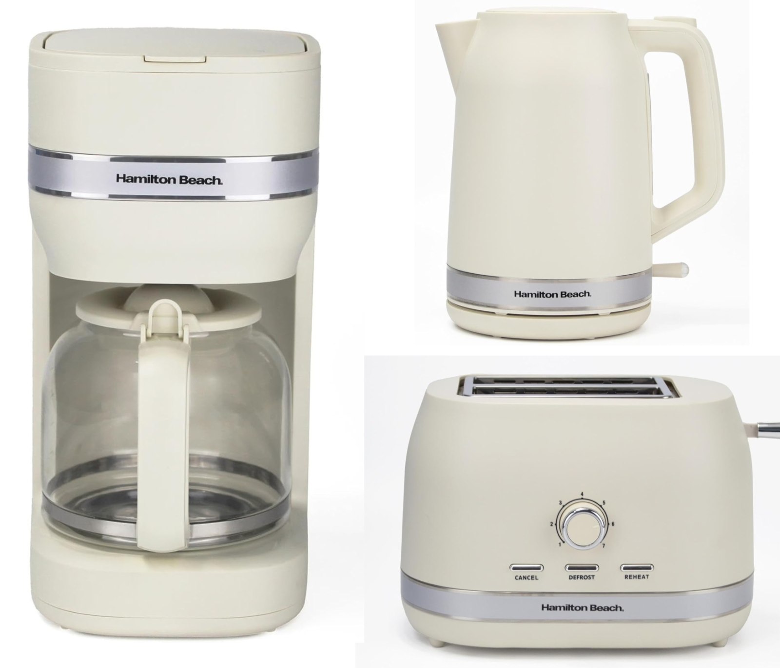 Hamilton Beach Ella Latte Kettle Toaster & Filter Coffee Maker Set