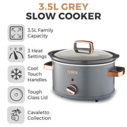 Tower Cavaletto Complete Kitchen Set of 15 Items Grey & Rose Gold 3 Yr Guarantee11