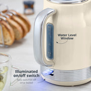 Swan Retro Revive Cream Jug Kettle 4 Slice Toaster Microwave Kitchen Bundle Set8