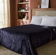 Morphy Richards EverCosy Electric Heated Throw Teddy Fleece Blanket Navy Small1