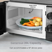 Tower Solitaire Black Kettle 2 Slice Toaster & Microwave T24044BLK Matching Set19