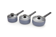 Morphy Richards 3 Piece Pan Set Grey Recycled Aluminium Saucepan Set 8590020