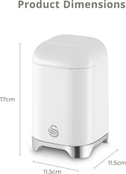 Swan Solace White Breadbin 3 Canisters Matching Kitchen Storage Set Chrome Trim11