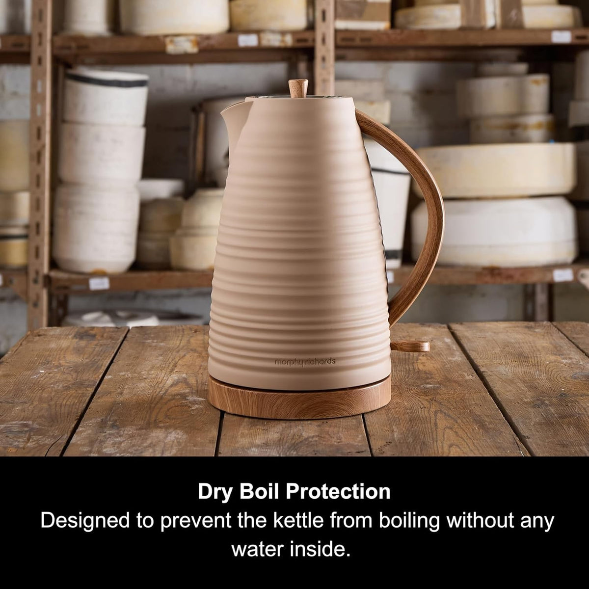 Morphy Richards Clay Felspar Brown 1.7L 3kW Rapid Boil Jug Kettle 1031001