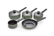 Morphy Richards 5 Piece Pan Set Green Recycled Aluminium Cookware Set 8590010