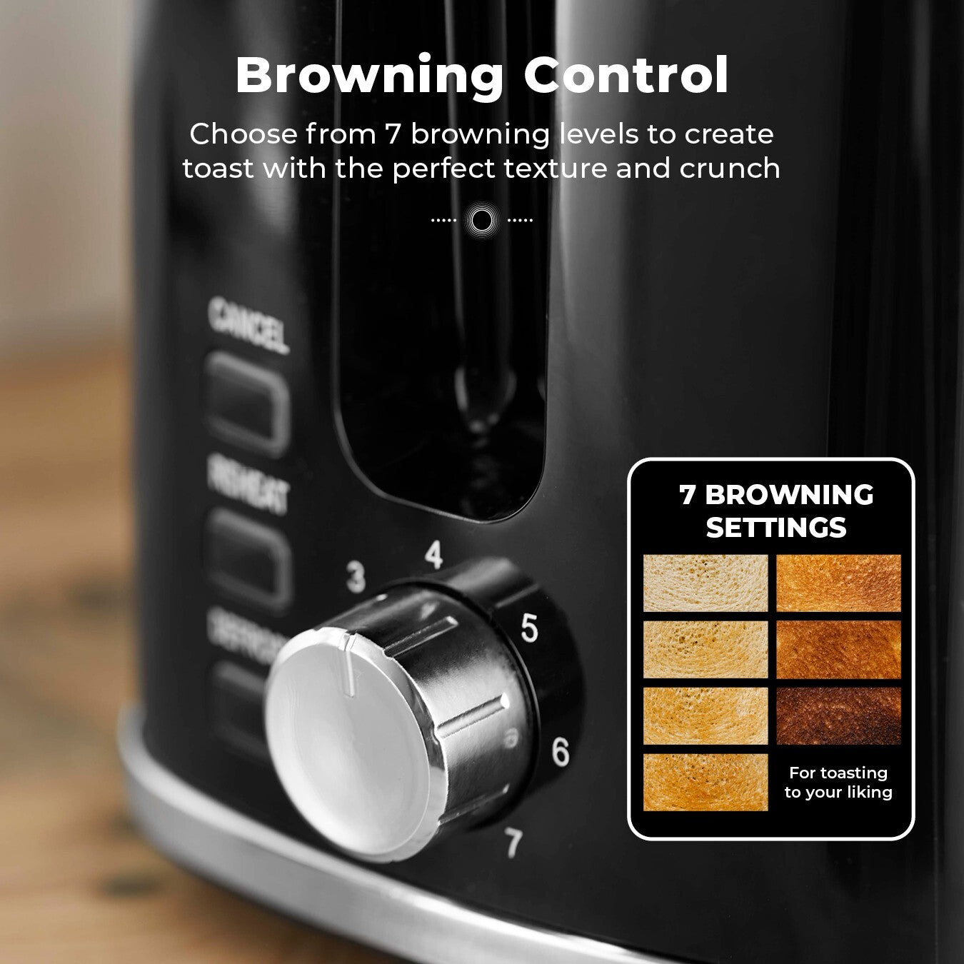 Tower Sonar Black Kettle 2 Slice Toaster Microwave & Canisters Kitchen Set9