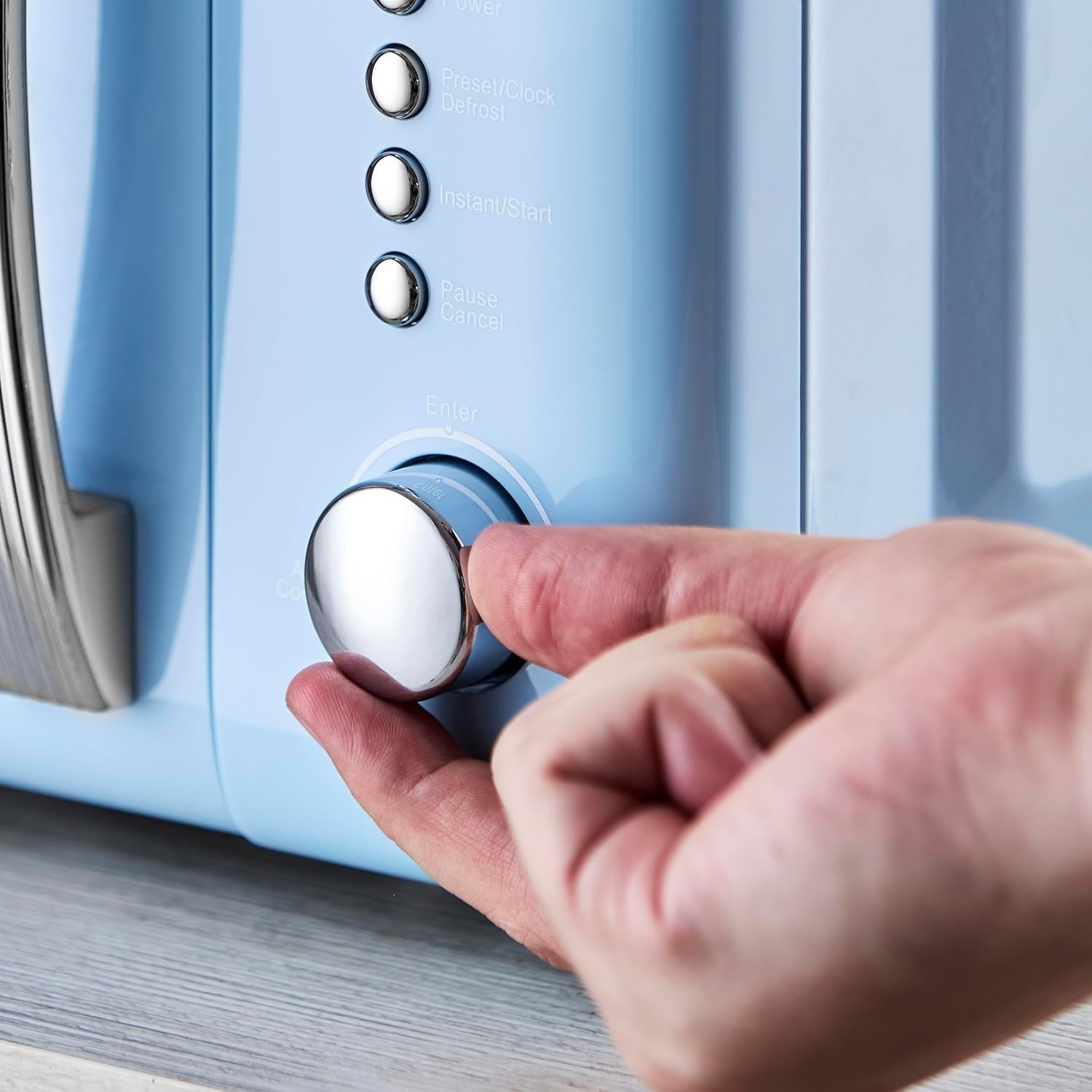 Swan Retro Revive Blue Kettle 2 Slice Toaster Microwave Stovetop Design Kettle10