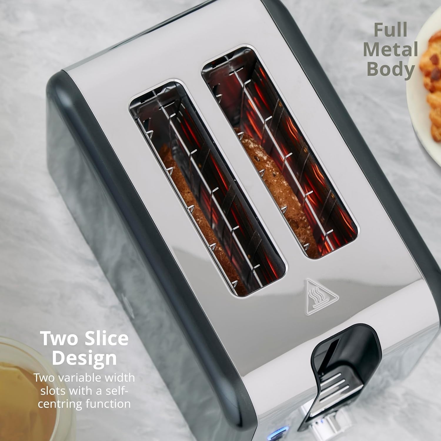 Swan Solace Graphite  Kettle & 2 Slice Toaster High Gloss Finish & Chrome Trim11