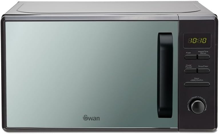 Swan Elegance Kettle, 4 Slice Toaster & 800W 20L Digital Microwave Set in Black9