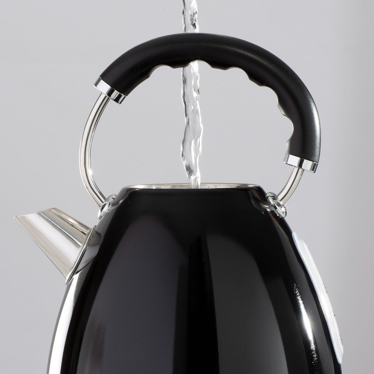 Pyramidal Kettle Daewoo Kensington Pyramid Kettle Black & Stainless Steel SDA1577GE