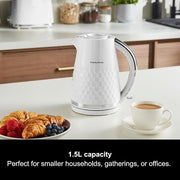 Morphy Richards Hive White 1.5L 3KW Kettle & 2 Slice Toaster Matching Set1