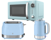 Swan Retro Revive Blue Jug Kettle 2 Slice Toaster Digital Microwave Kitchen Set0