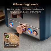 Tower Cavaletto Blue Kettle Toaster Microwave Breadbin Canisters Towel Pole Set19