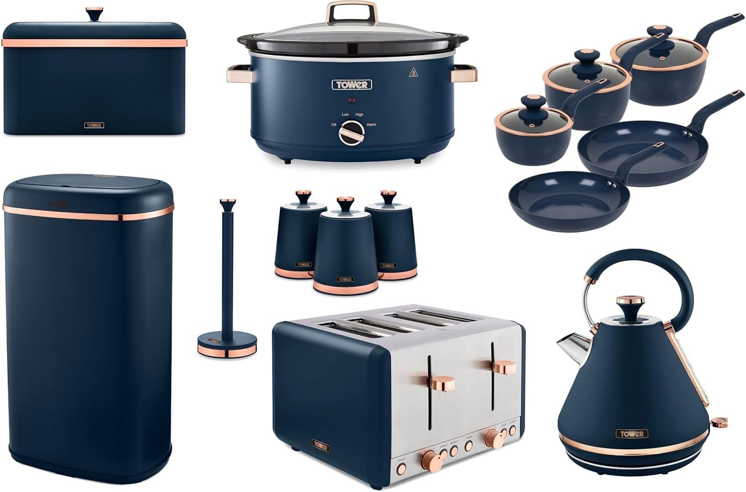 Tower Cavaletto Blue Kitchen Appliances Housewares Cookware Storage & Sensor Bin0