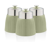 Swan Retro Green Tea, Coffee & Sugar Canisters SWKA1024GN