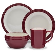 Barbary & Oak Foundry 16 Piece Dinnerware Set in Bordeaux Red BO867011RED