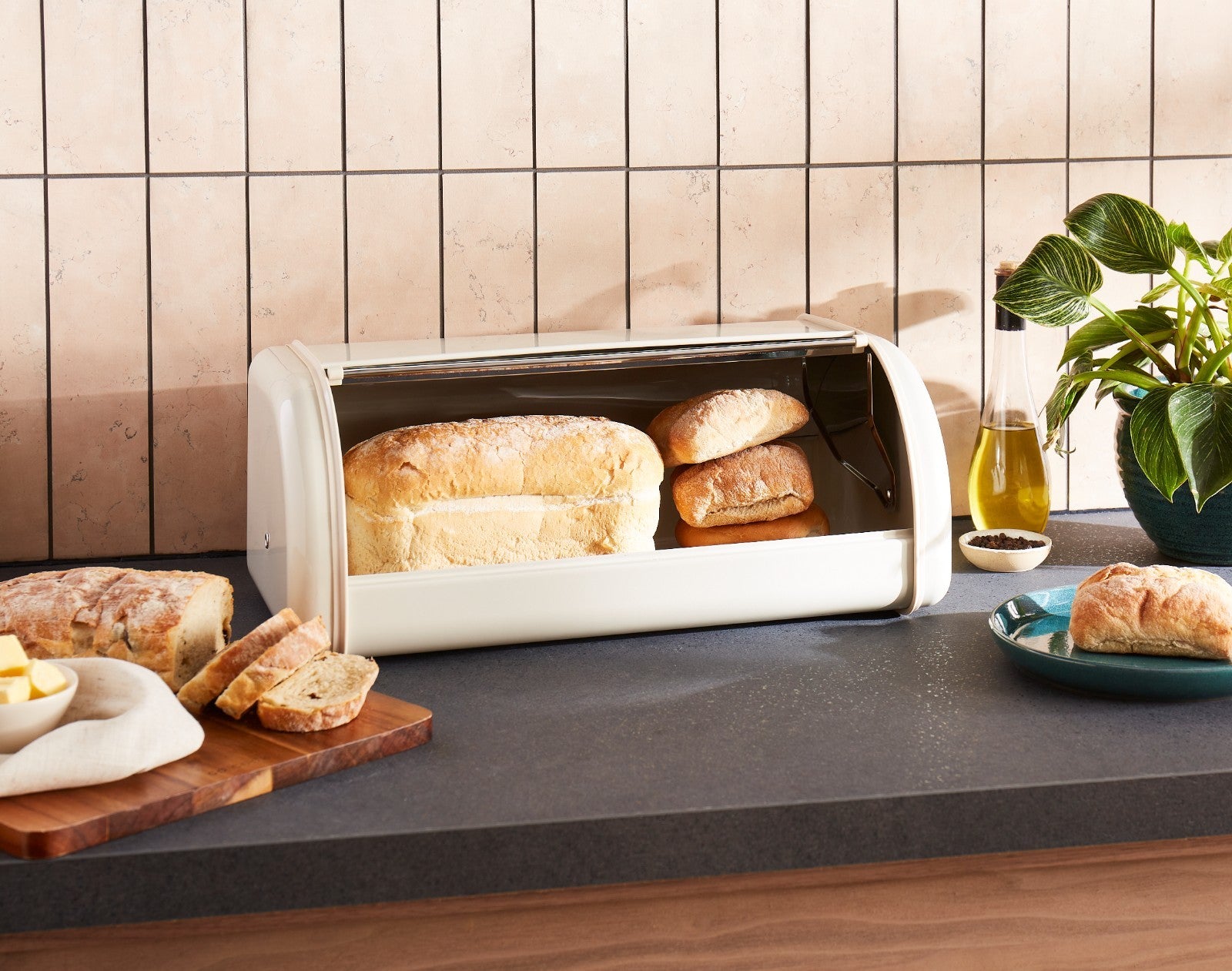 Morphy Richards Equip Bread Bin Cream Large 12L Capacity Kitchen Storage 8320012