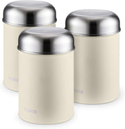 Tower  Infinity Tea Coffee Sugar Canisters in Pebble Kitchen Storage T826101PEB5