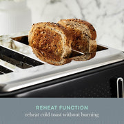 Swan Elegance Kettle, 4 Slice Toaster & 800W 20L Digital Microwave Set in Black10