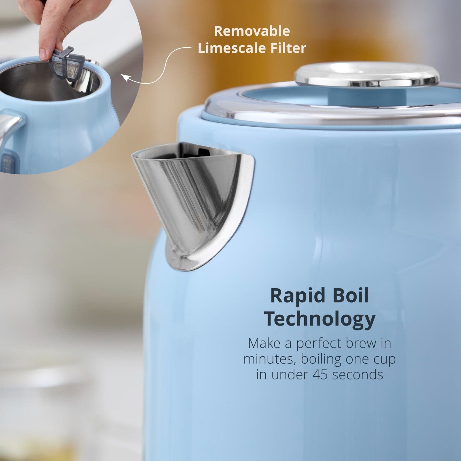 Swan Retro Revive Blue Jug Kettle 4 Slice Toaster Digital Microwave Kitchen Set6