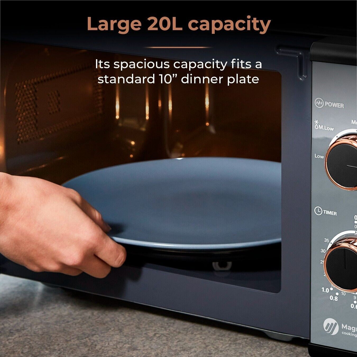 Tower Cavaletto Black Kettle Toaster Microwave & Kitchen Storage Matching Set7