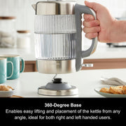 Morphy Richards Lantern Smoked Glass 1.5L 3KW Ribbed Jug Kettle5