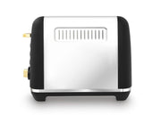 Morphy Richards Accents Black & Gold 1.5L 3KW Pyramid Kettle & 4 Slice Toaster. Classic Design Kettle & Toaster Matching Set with Modern Features