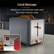 Tower Cavaletto Grey Jug Kettle 2 Slice Toaster Microwave Matching Kitchen Set2