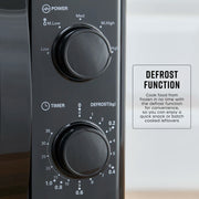 Swan Hexton Black Kettle, 2 Slice Toaster and 20L 800W Microwave Kitchen Set20