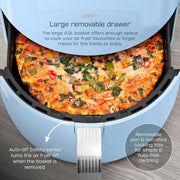 Swan Retro Revive Blue StoveTop Kettle 2 Slice Toaster & 4.5L Digital Air Fryer5