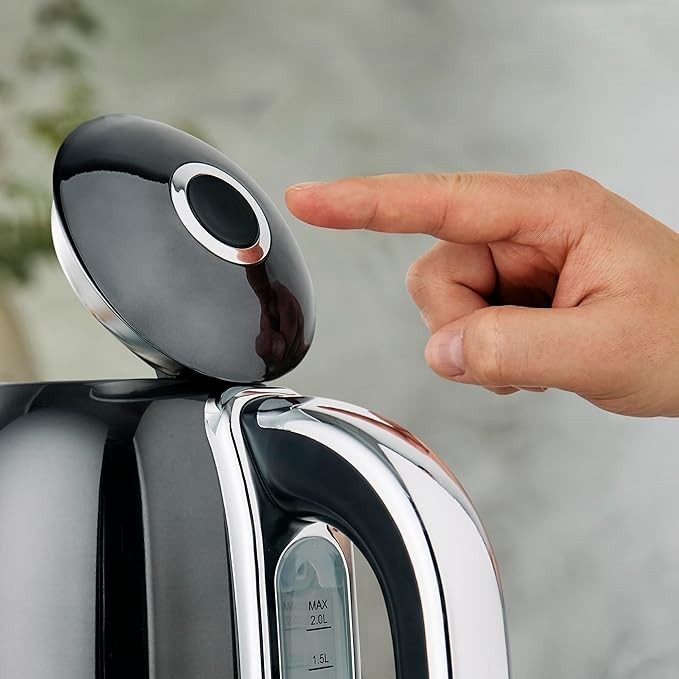 Swan Solace Graphite  Kettle & 2 Slice Toaster High Gloss Finish & Chrome Trim7